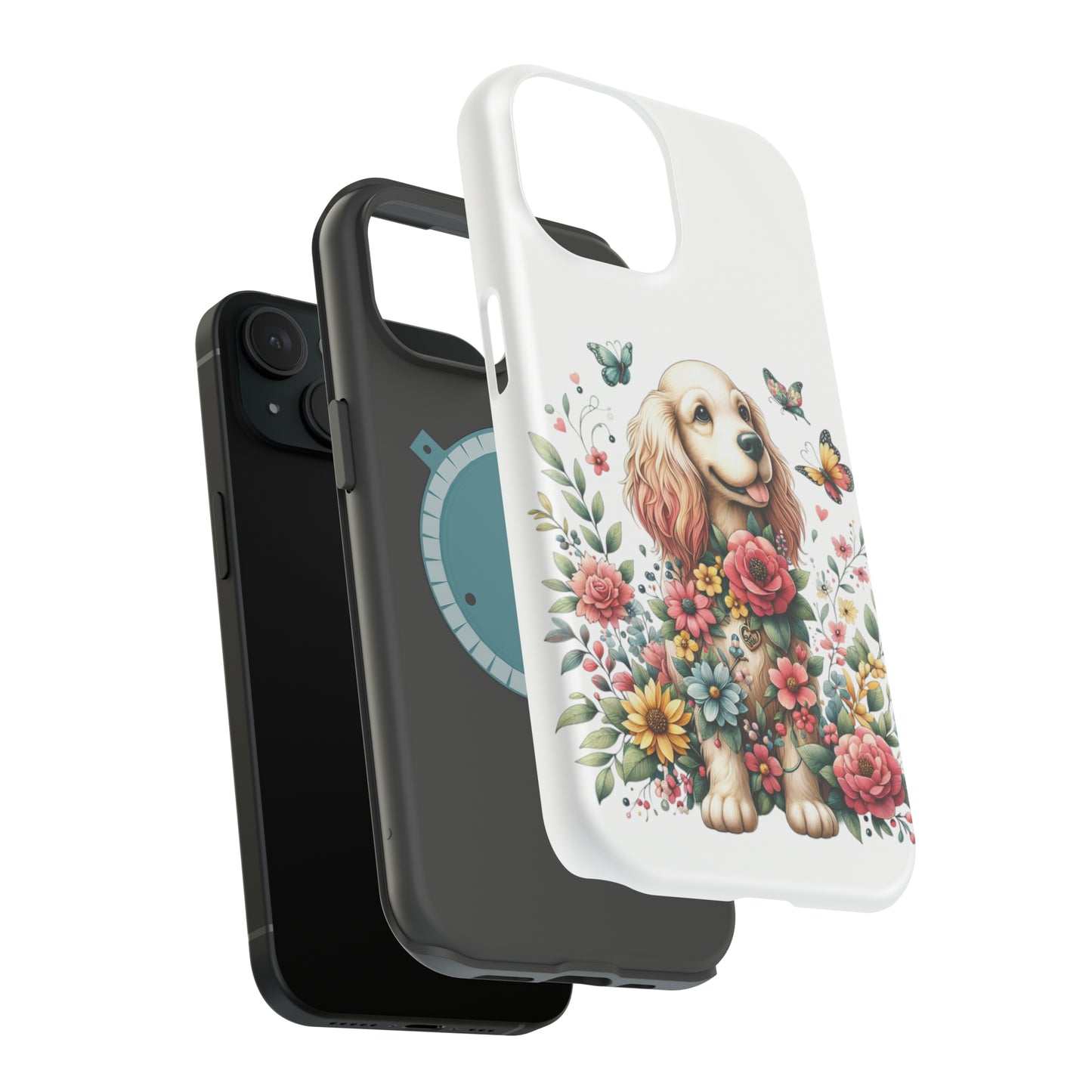 Floral Dog - Impact-Resistant Cases