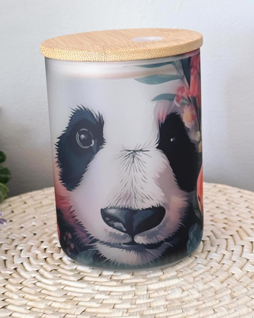 Frosted Mug  –  Floral panda