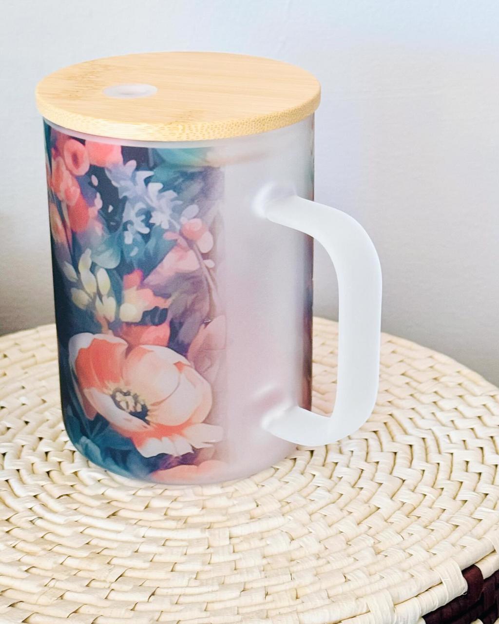 Frosted Mug  –  Floral panda