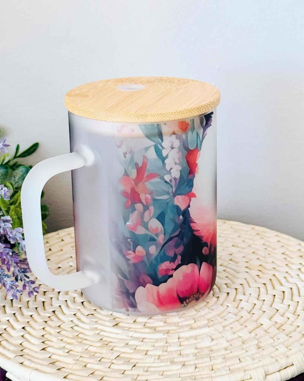 Frosted Mug  –  Floral panda