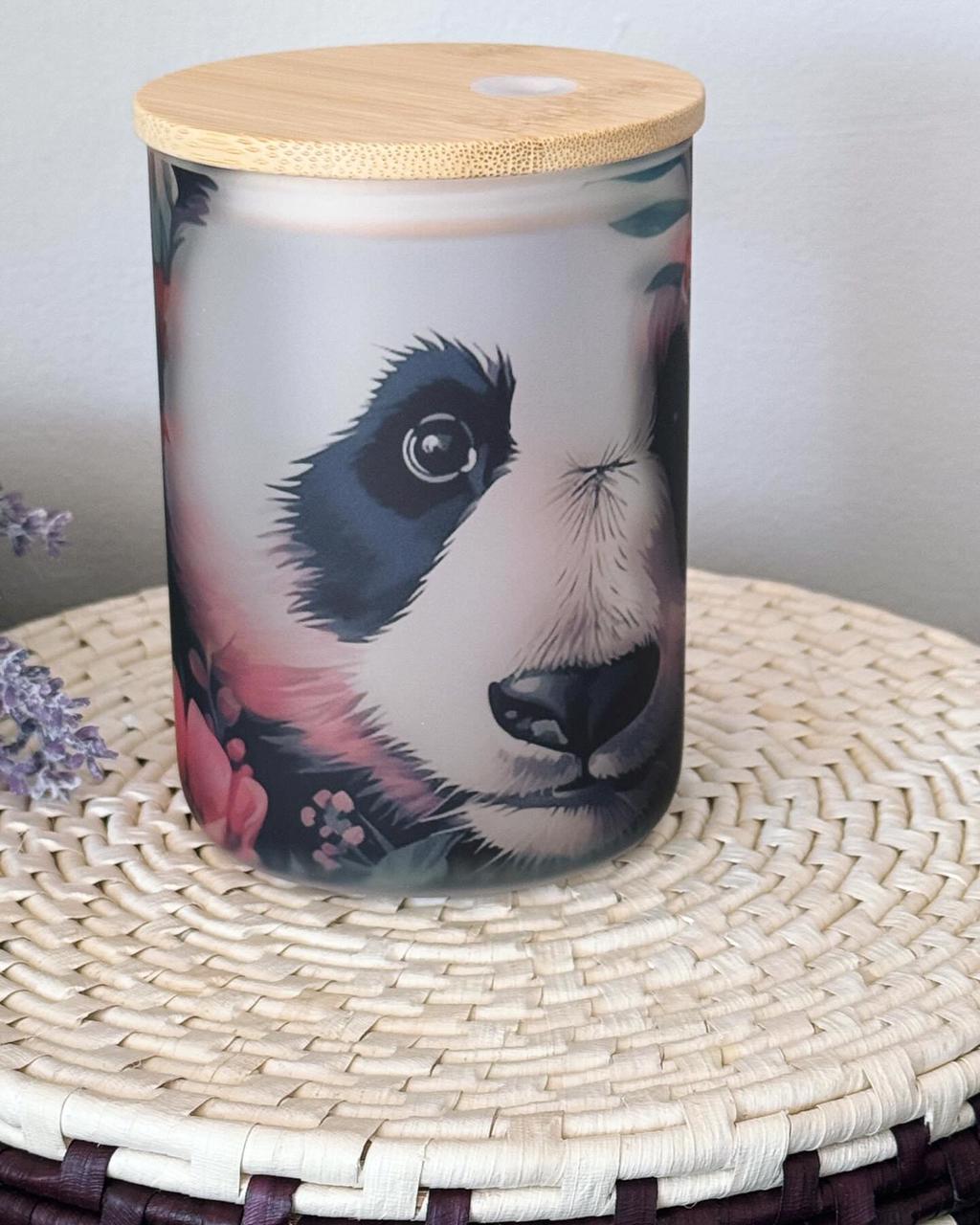 Frosted Mug  –  Floral panda