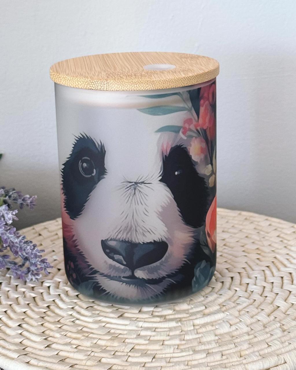 Frosted Mug  –  Floral panda